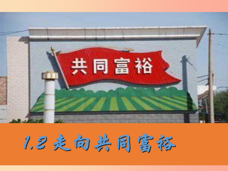 九年级道德与法治上册 第一单元 富强与创新 第一课 踏上强国之路 第2框 走向共同富裕课件2 新人教版.ppt_第1页