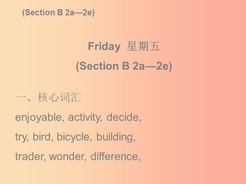 2019秋八年级英语上册 Unit 1 Where did you go on vacation Friday（复现式周周练）新人教 新目标版.ppt_第2页