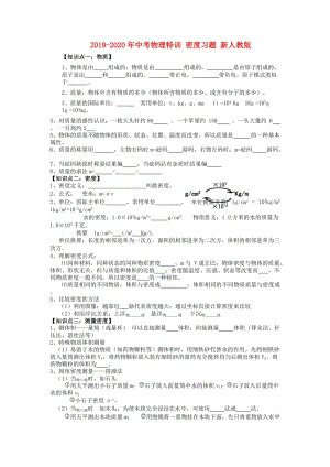 2019-2020年中考物理特訓(xùn) 密度習(xí)題 新人教版.doc