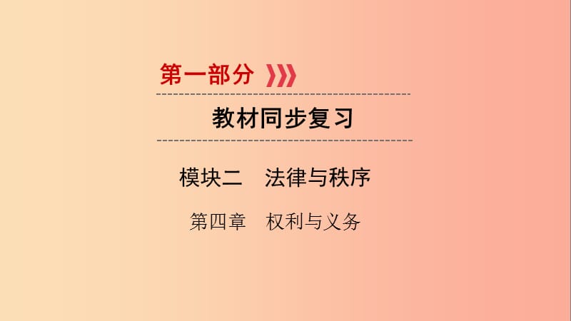 江西省2019届中考政治模块二法律与秩序第四章权利与义务复习课件.ppt_第1页