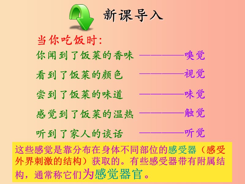 吉林省双辽市七年级生物下册 第四单元 第六章 第一节 人体对外界环境的感知课件 新人教版.ppt_第1页