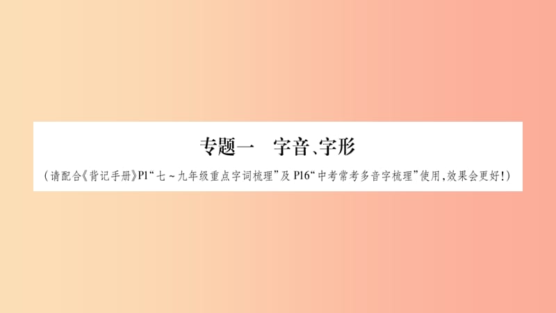 湖南省2019年中考语文第1部分积累与运用专题1字音字形课件.ppt_第2页