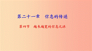 九年級物理全冊 第二十一章 第四節(jié) 越來越寬的信息之路習題課件 新人教版.ppt