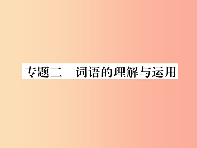 2019年九年级语文上册专题2词语的理解与运用作业课件新人教版.ppt_第1页