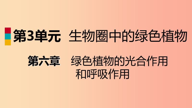 2019年七年级生物上册 第三单元 第六章 第一节 植物光合作用的发现课件（新版）苏教版.ppt_第1页