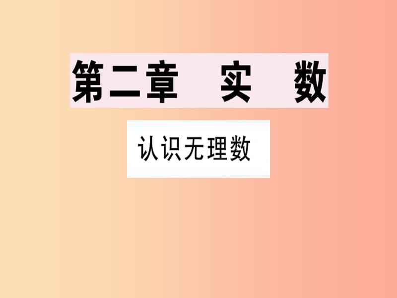 广东专版八年级数学上册第二章实数2.1认识无理数习题讲评课件（新版）北师大版.ppt_第1页