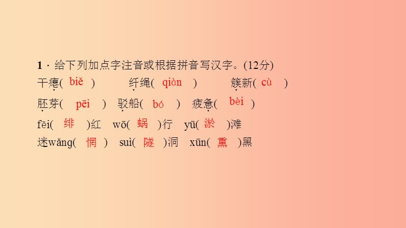 九年级语文下册 第一单元 3 祖国啊 我亲爱的祖国习题课件 新人教版.ppt_第3页