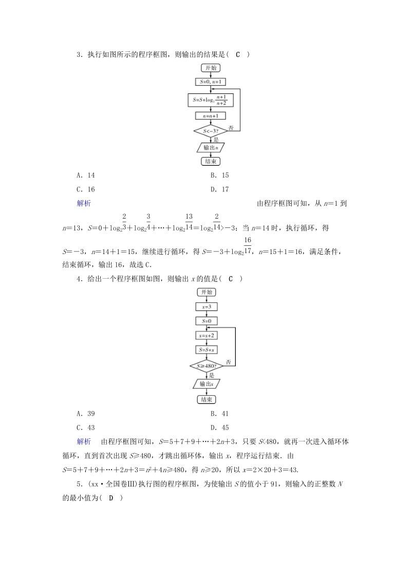 2019-2020年高考数学一轮复习第十章算法初步课时达标63算法与程序框图.doc_第2页