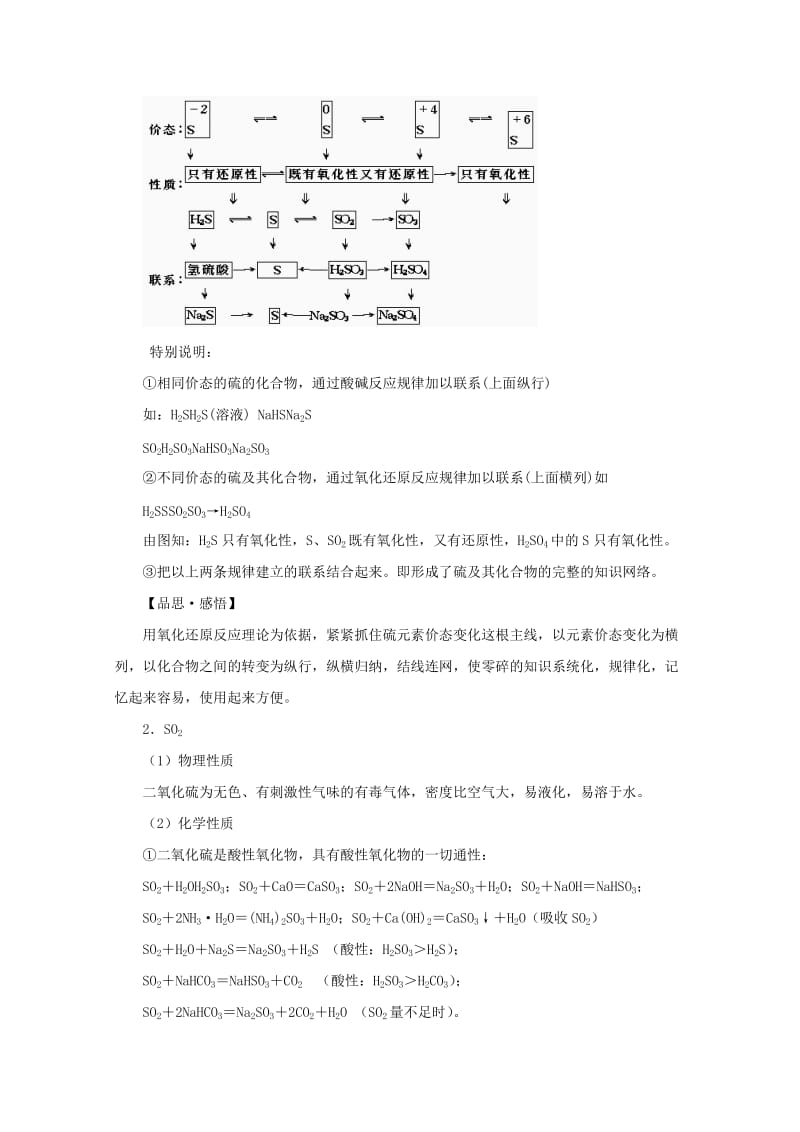 2019-2020年高考化学一轮复习 硫的转化教案 鲁科版必修1.doc_第3页