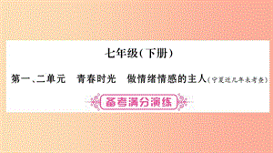 寧夏2019中考政治 第一篇 備考體驗(yàn) 七下 第1-2單元 青春時(shí)光 做情緒情感的主人復(fù)習(xí)課件.ppt