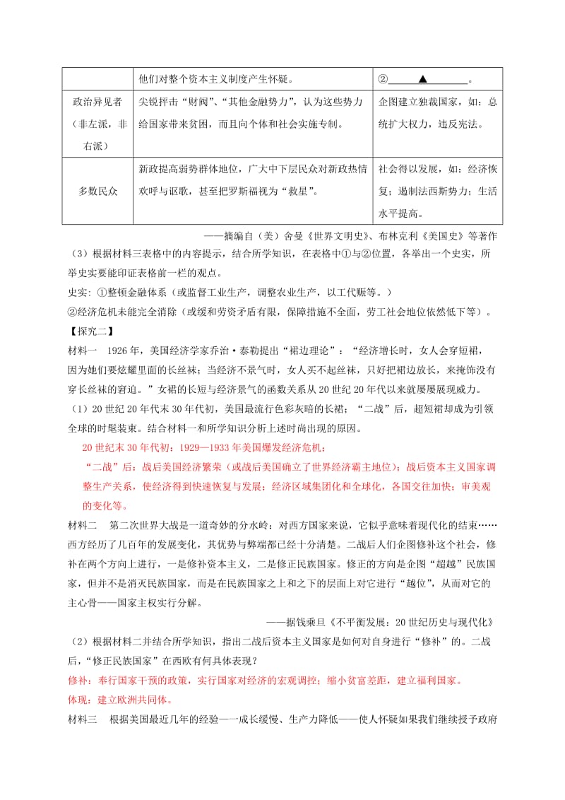 2019-2020年高考历史一轮复习第二模块经治史第十单元世界资本主义经济政策的调整和苏联的社会主义建设学案.doc_第3页