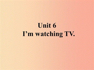 山東省七年級(jí)英語下冊(cè) Unit 6 I’m watching TV課件 新人教版.ppt