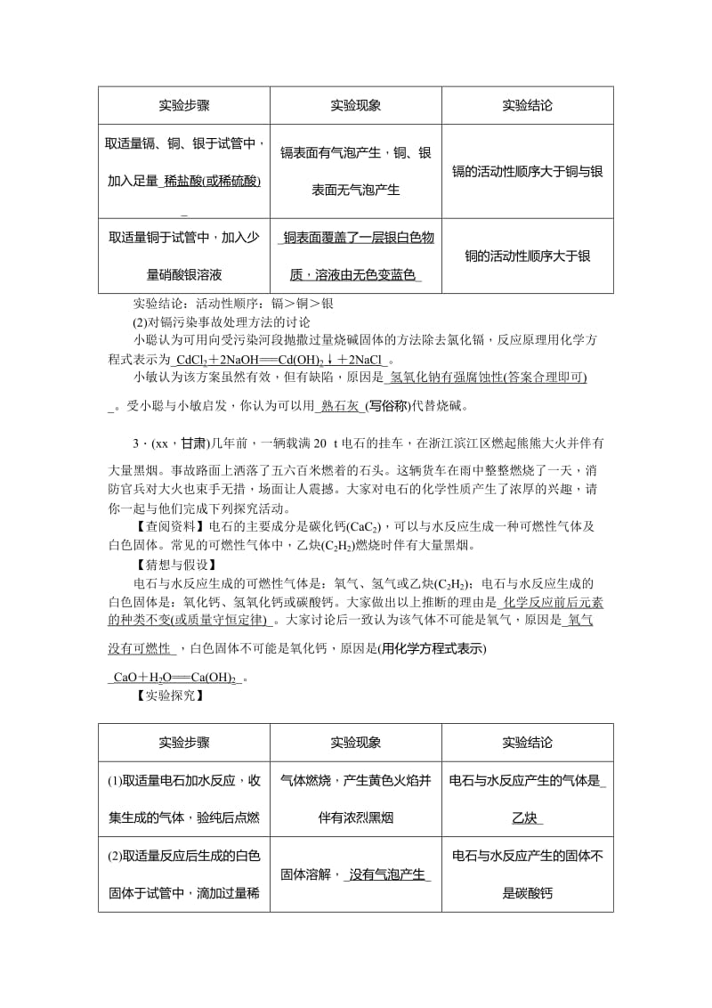 2019-2020年中考化学专题检测：专题六 实验探究题 含答案.doc_第2页