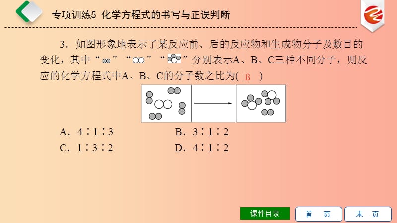 2019秋九年级化学上册 第五单元 化学方程式 专项训练5 化学方程式的书写与正误判断导学课件 新人教版.ppt_第3页