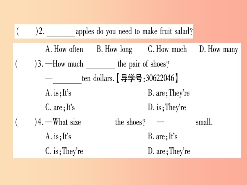 2019年春七年级英语下册 Module 5 Shopping Unit 3 Language in use习题课件（新版）外研版.ppt_第3页