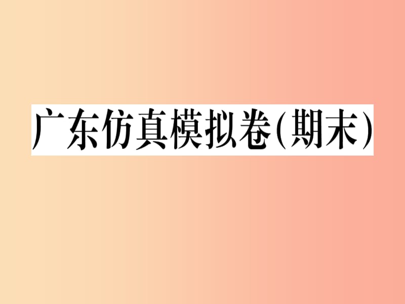 广东专版2019年七年级语文上册期末习题讲评课件新人教版.ppt_第1页