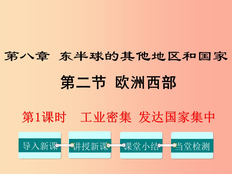 2019年春七年级地理下册 第八章 第二节 欧洲西部（第1课时 工业密集发达国家集中）课件 新人教版.ppt_第1页