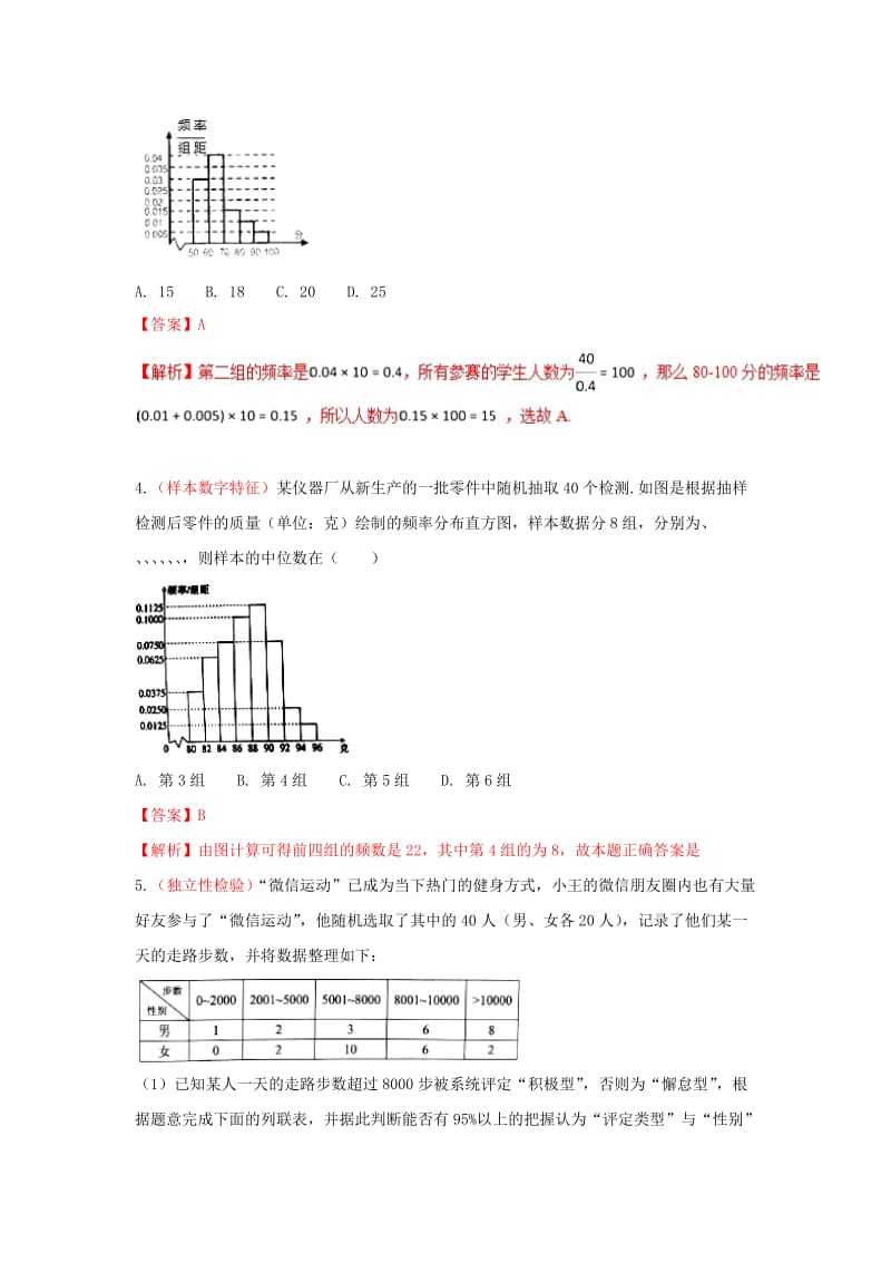 2019-2020年高考数学 回扣突破30练 第24练 统计与统计案例 理.doc_第2页