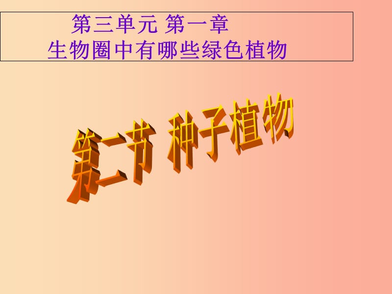 吉林省长春市七年级生物上册 第三单元 第一章 第二节 种子植物课件 新人教版.ppt_第2页