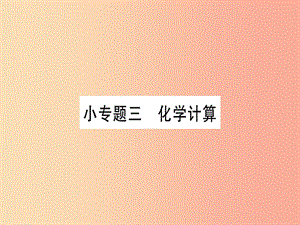 2019年秋九年級(jí)化學(xué) 小專題3 化學(xué)計(jì)算習(xí)題課件（新版）粵教版.ppt