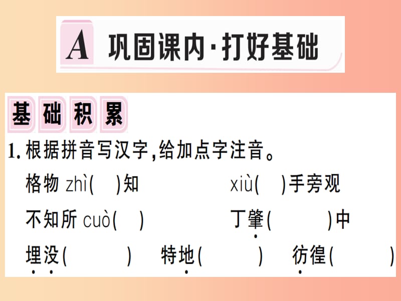 安徽专版2019春八年级语文下册第四单元14应有格物致知精神习题课件新人教版.ppt_第2页