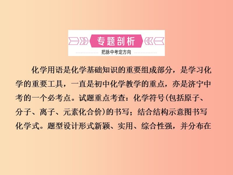 山东省济宁市2019年中考化学复习 专题一 化学用语课件.ppt_第2页