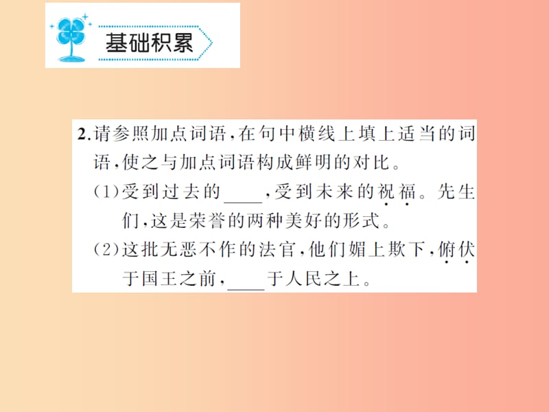 九年级语文上册第二单元6纪念伏尔泰逝世一百周年的演说习题课件 新人教版.ppt_第3页