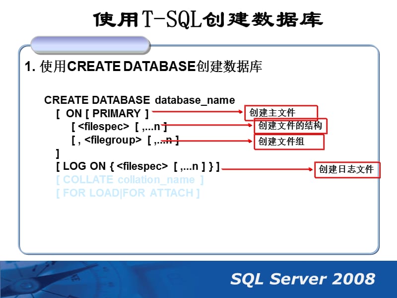 实验TSQL方式创建数据库.ppt_第3页