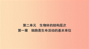 山東省2019年中考生物總復習 第二單元 生物體的結(jié)構(gòu)層次 第一章 細胞是生命活動的基本單位課件.ppt