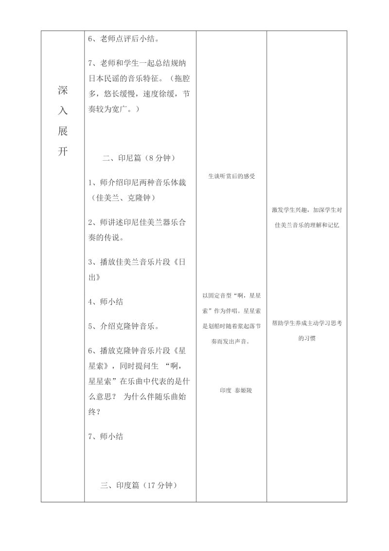 2019-2020年高二音乐 亚西亚民间风情教案.doc_第3页