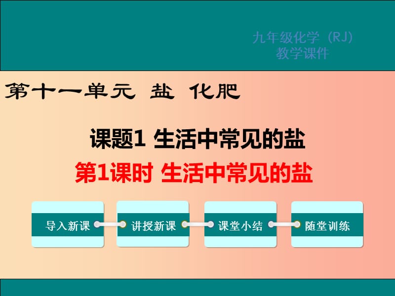 九年级化学下册 第十一单元 盐 化肥 课题1 生活中常见的盐 第1课时 生活中常见的盐教学课件 新人教版.ppt_第1页