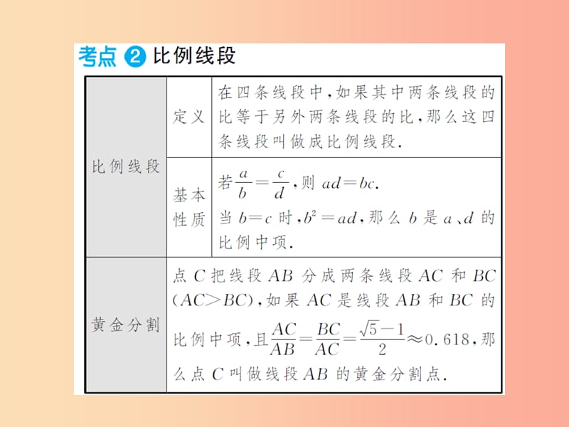 2019年中考数学总复习 第四章 图形的初步认识与三角形 第五节 相似三角形课件.ppt_第3页