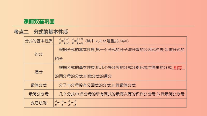 2019年中考数学专题复习 第一单元 数与式 第03课时 分式课件.ppt_第3页