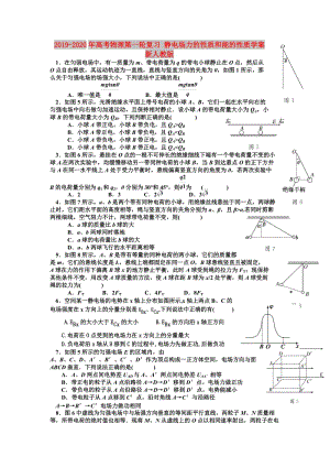 2019-2020年高考物理第一輪復(fù)習(xí) 靜電場(chǎng)力的性質(zhì)和能的性質(zhì)學(xué)案 新人教版.doc