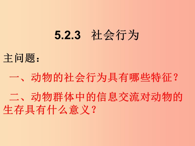 内蒙古八年级生物上册 5.2.3节社会行为课件 新人教版.ppt_第2页