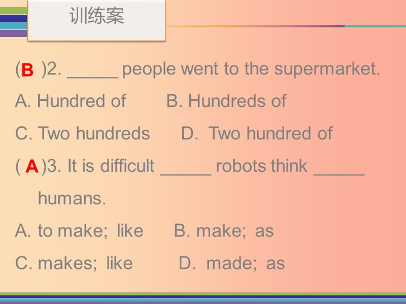 2019秋八年级英语上册 Unit 7 Will people have robots Period 3训练案（Reading）课件 新人教版.ppt_第3页