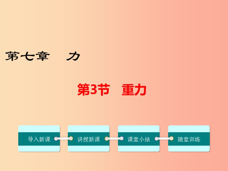 2019年春八年级物理下册 第七章 第3节 重力课件 新人教版.ppt_第1页