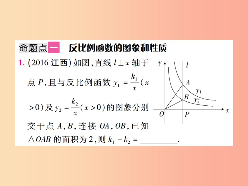 江西省2019年中考数学总复习第三单元函数及其图象第11课时反比例函数及其应用考点整合课件.ppt_第2页