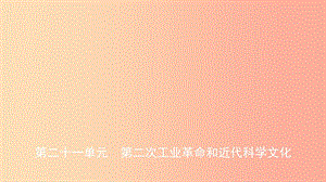 山东省2019中考历史总复习 第六部分 世界现代史 第二十一单元 第二次工业革命和近代科学文化课件.ppt