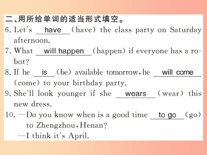 八年级英语上册 Unit 10 If you go to the party you’ll have a great time（第1课时）.ppt_第2页