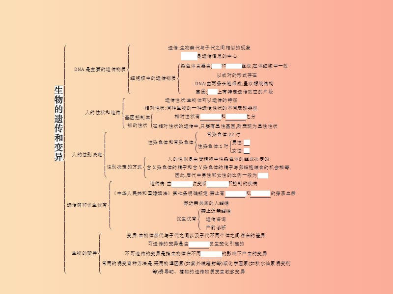 八年级生物下册第8单元第二十二章生物的遗传和变异整合习题课件新版苏教版.ppt_第3页