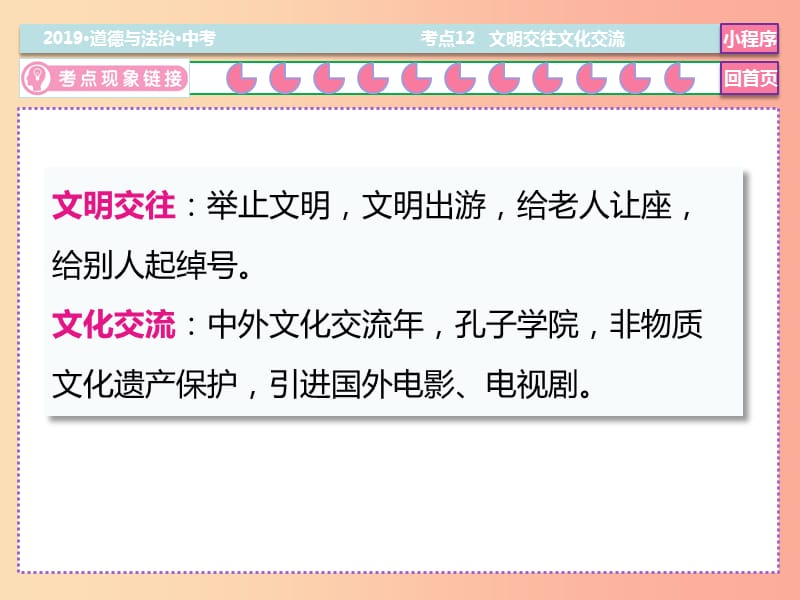 2019中考道德与法治总复习 考点12 文明交往 文化交流课件.ppt_第3页