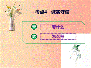 2019中考道德與法治二輪復習 考點4 誠實守信課件.ppt