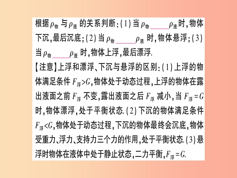 八年级物理全册 第九章 第三节 物体的浮与沉（第1课时 物体的浮沉条件）习题课件 （新版）沪科版.ppt_第3页