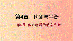 2019年秋九年級科學(xué)上冊 第4章 代謝與平衡 第5節(jié) 體內(nèi)物質(zhì)的動態(tài)平衡課件（新版）浙教版.ppt