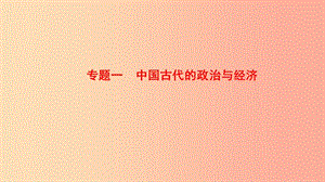 山東省濟南市2019年中考歷史總復習 專題一 中國古代的政治與經濟課件.ppt