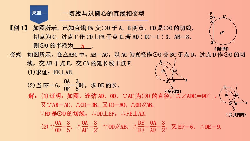 九年级数学下册第二章直线与圆的位置关系专题分类突破六切线的判定与性质应用的基本图形课件新版浙教版.ppt_第2页