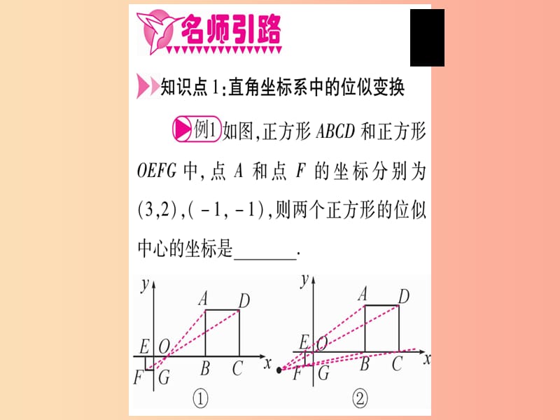 九年级数学上册 第4章 图形的相似 4.8 图形的位似 第2课时 平行直角坐标系中的位似变换作业课件 北师大版.ppt_第3页