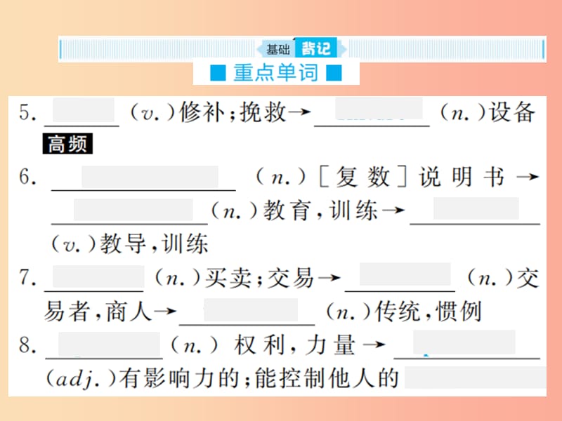 山东省2019年中考英语总复习 第一部分 九上 第十七讲课件.ppt_第3页