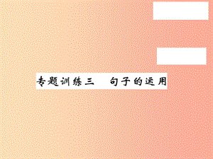 2019秋九年級語文上冊 專題訓練三 句子的運用習題課件 語文版.ppt